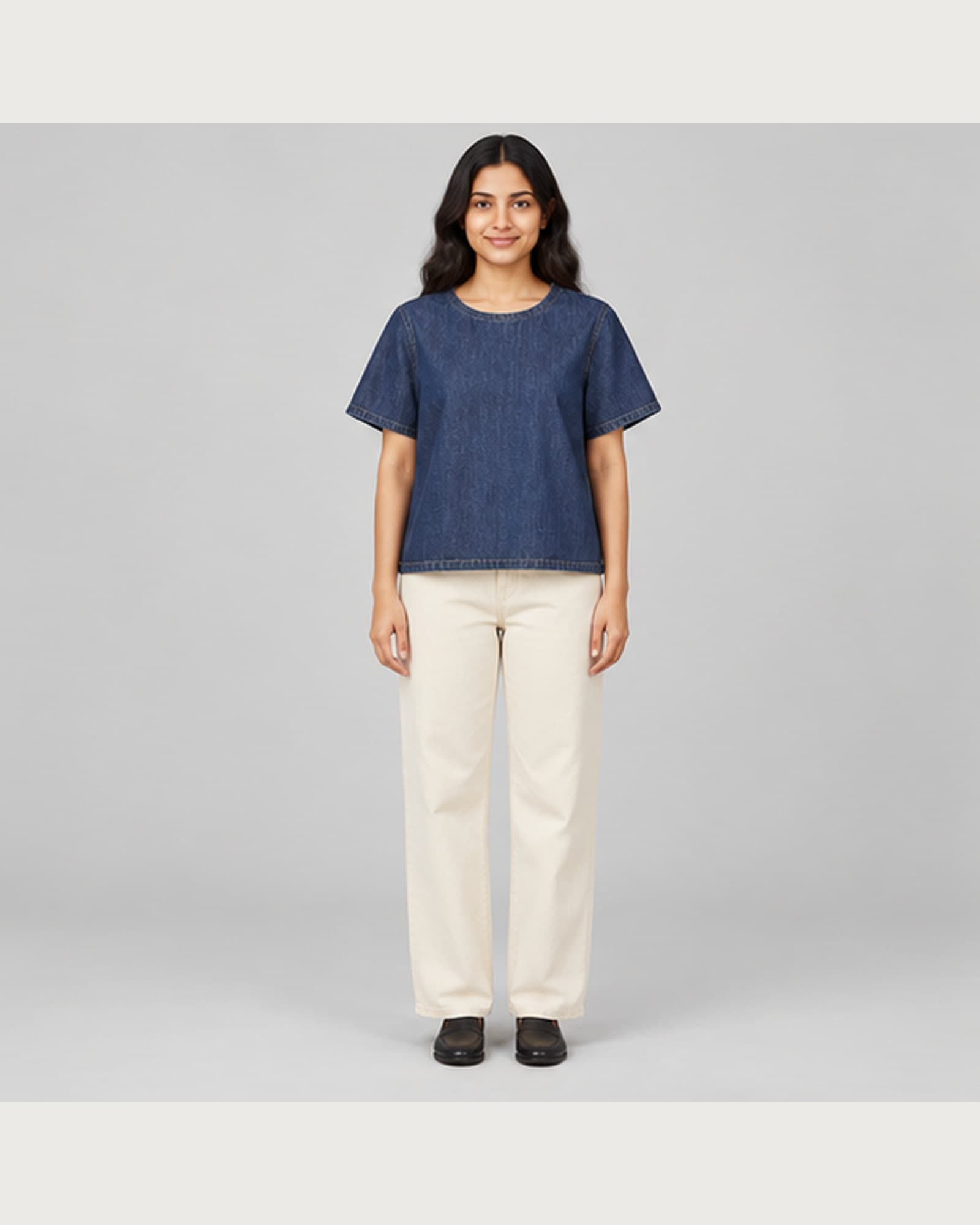 Boxy Denim Tee