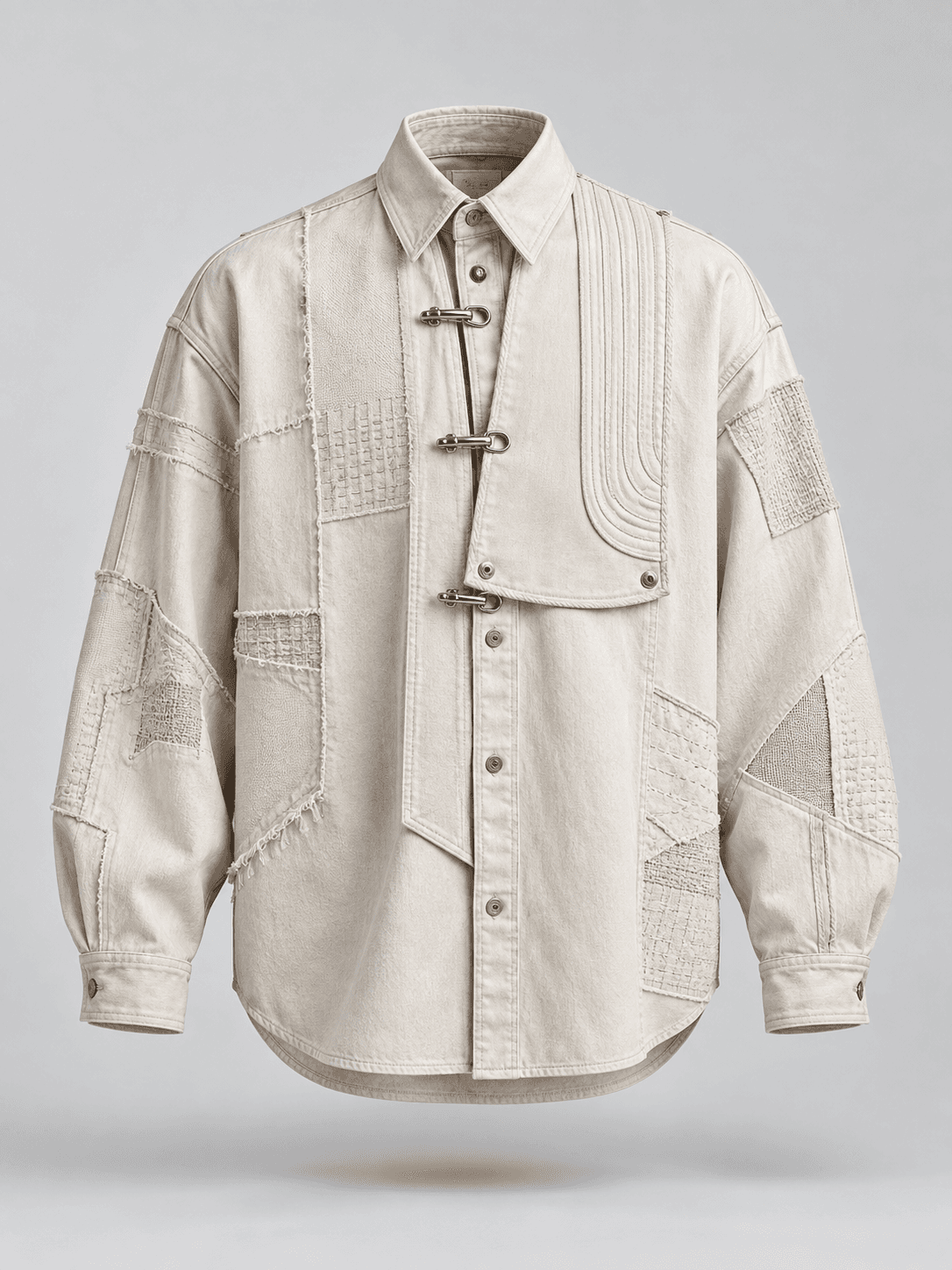 Archivist Panel Shirt, Oversized Panel Shirt Denim Top
