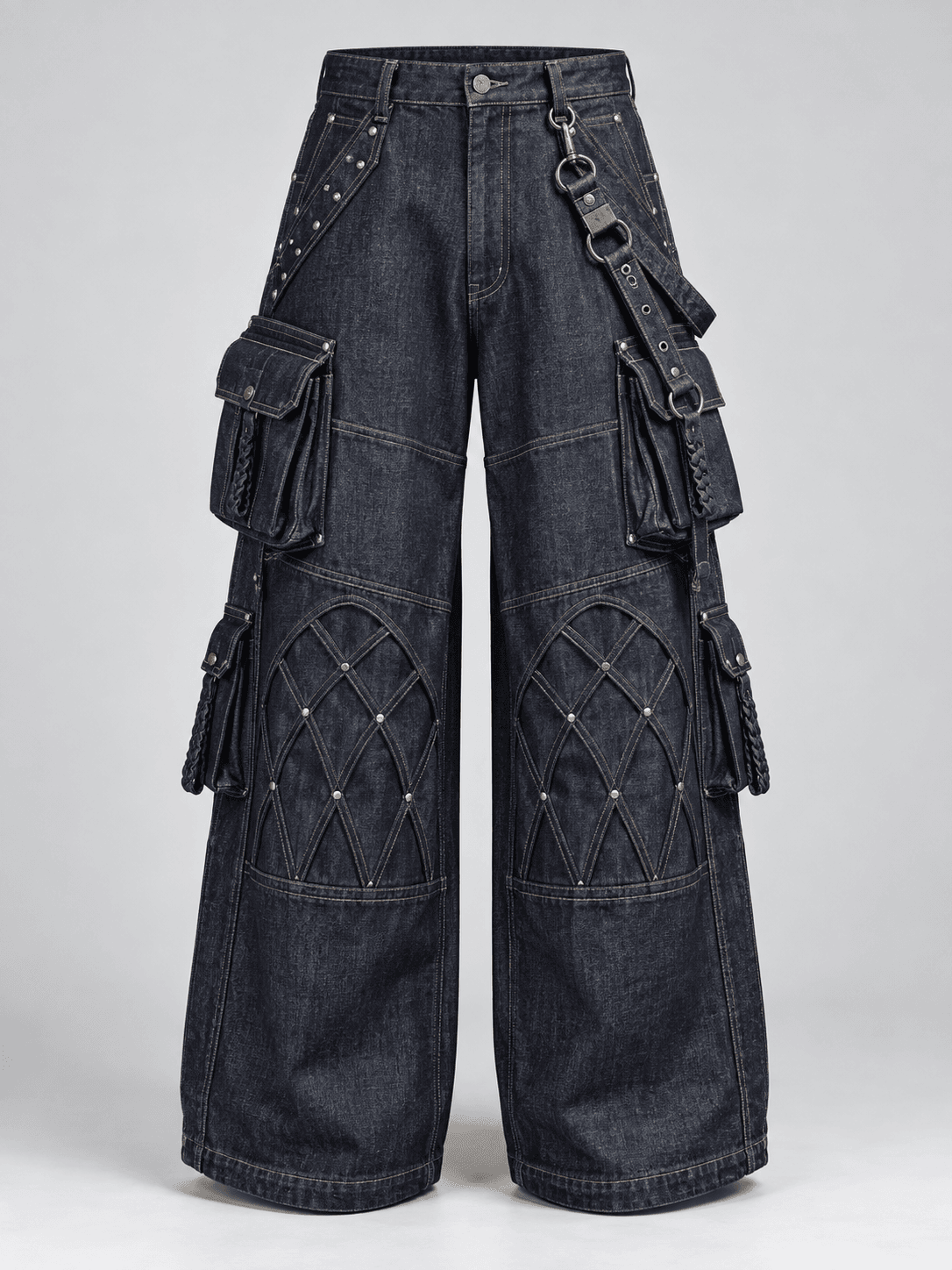 Cathedral Harness Cargo, Harness Wide Cargo Denim Cargo