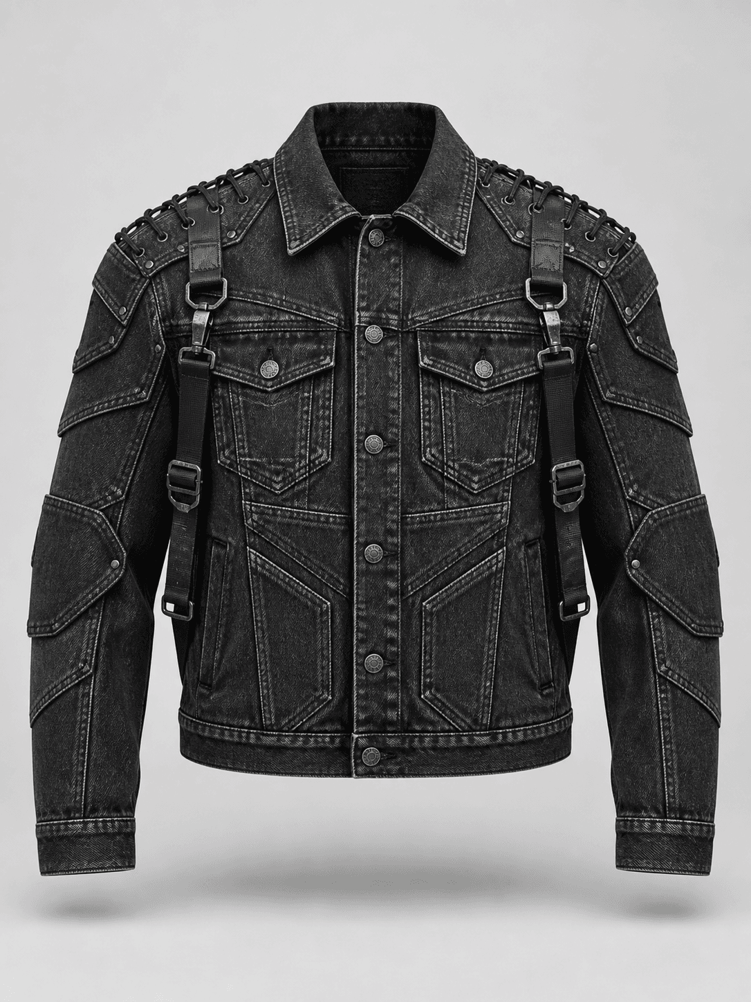 Vestige Armour Jacket, Boxy Armour Trucker Denim Jacket