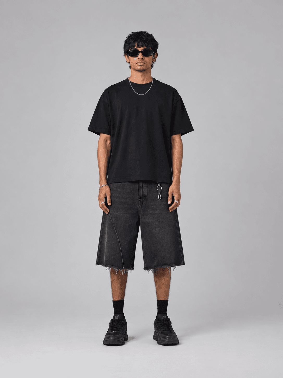 Cipher Raw Jort, Oversized Denim Shorts