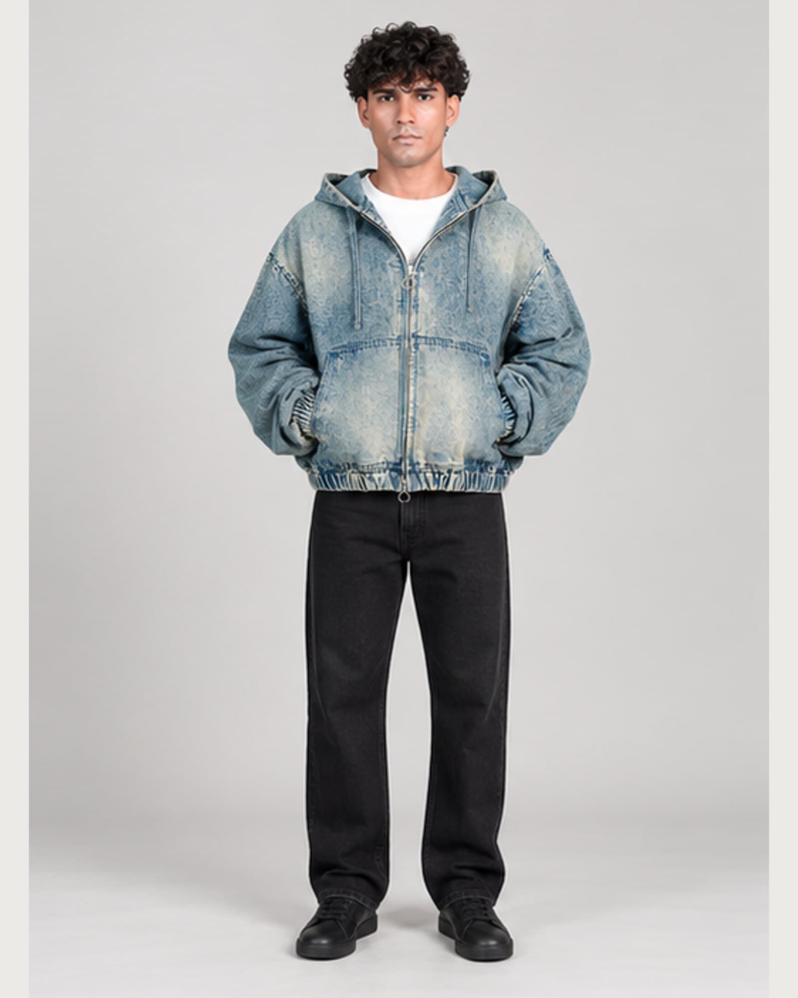 Cloud Acid Denim Hoodie