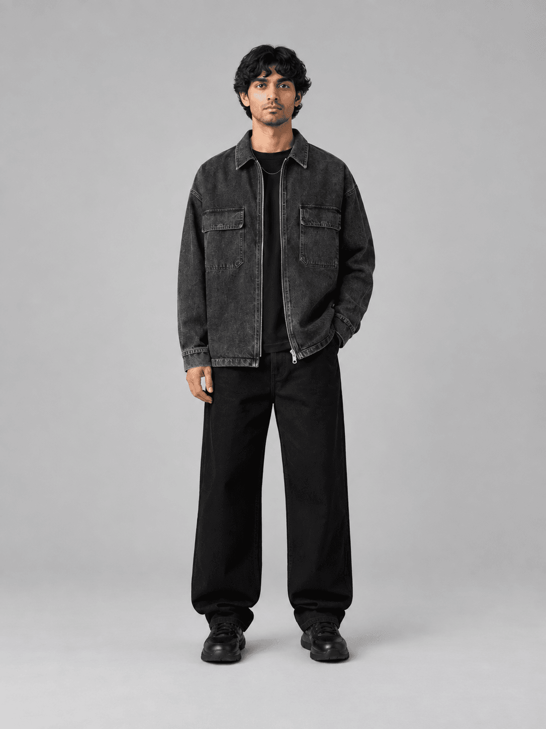Current Zip Overshirt, Relaxed Zip Denim Top