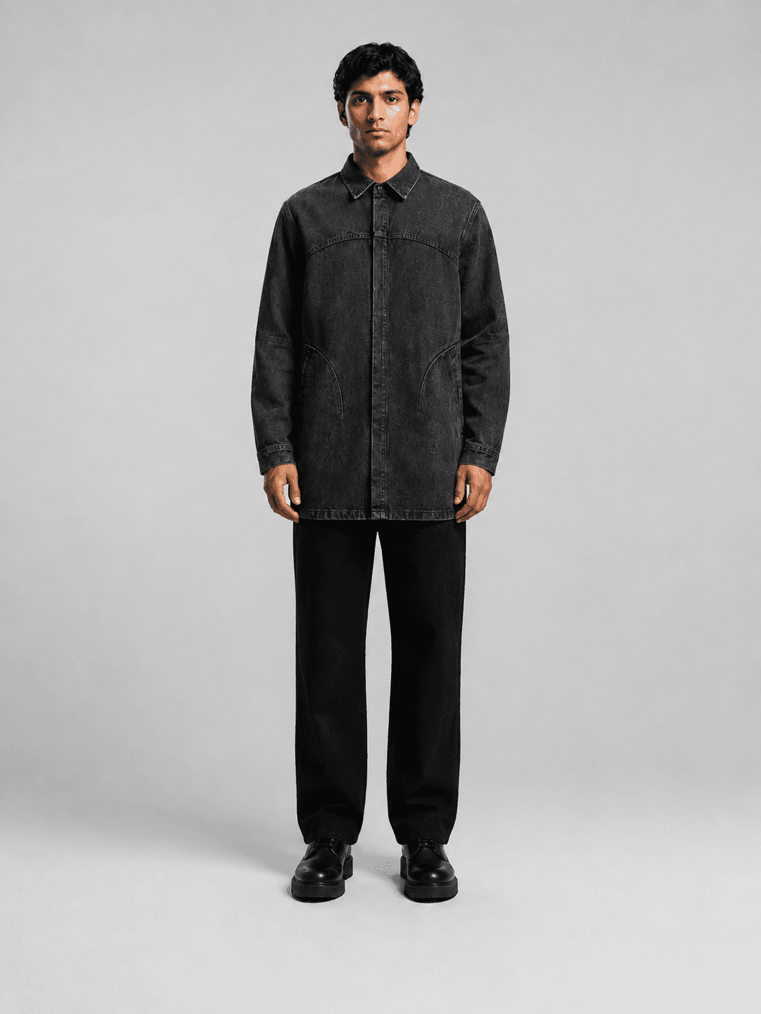 Monolith Overshirt, Longline Overshirt Denim Jacket