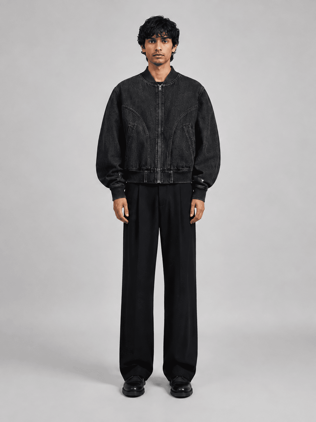 Nightshift Denim Bomber, Relaxed Bomber Denim Jacket