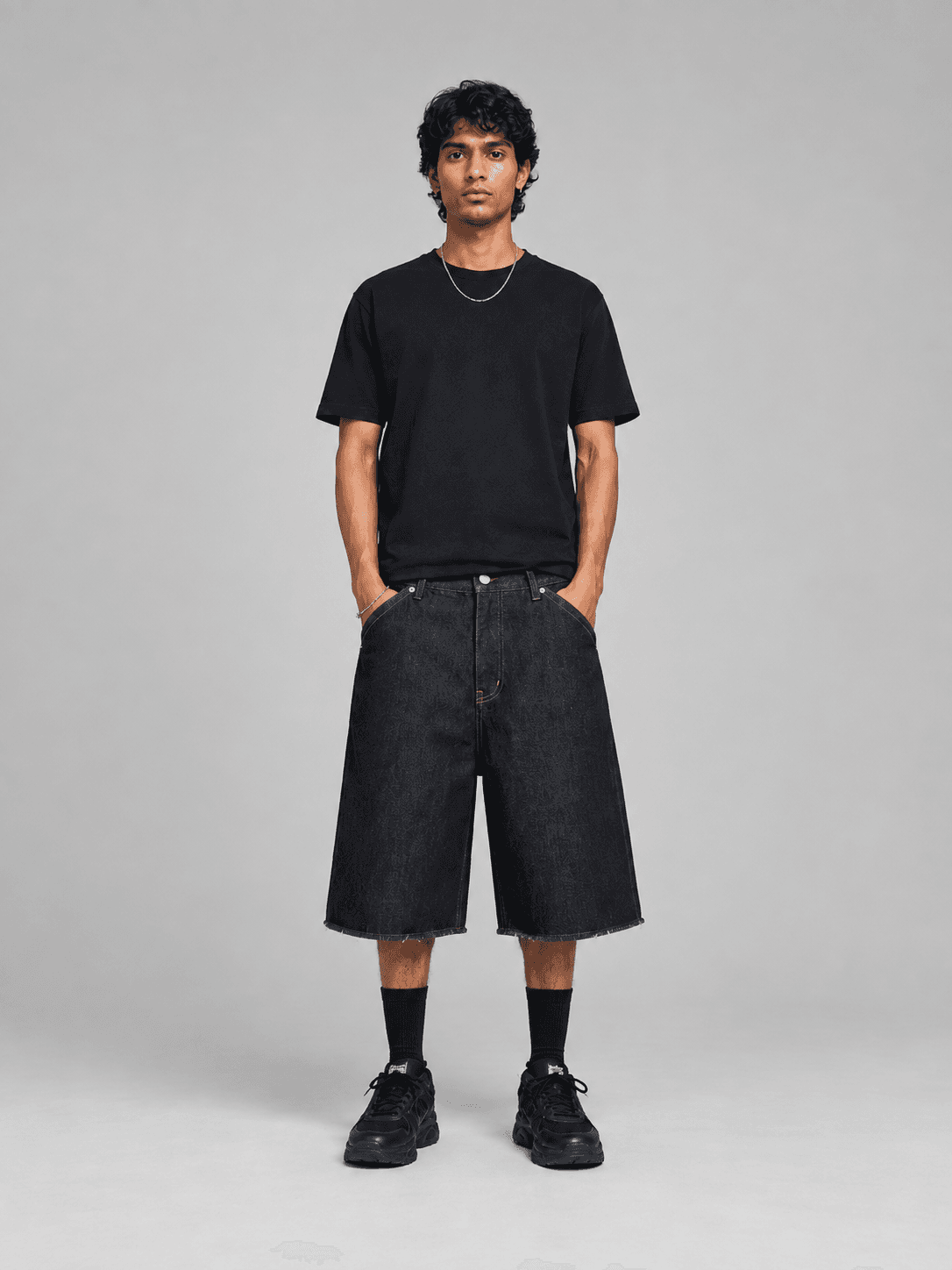 Relay Longline Jort, Longline Denim Shorts