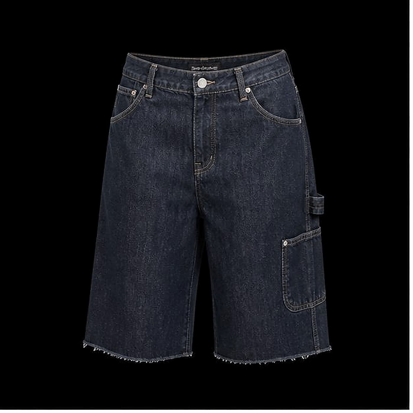 Rebel Frost Jort, Longline Denim Shorts