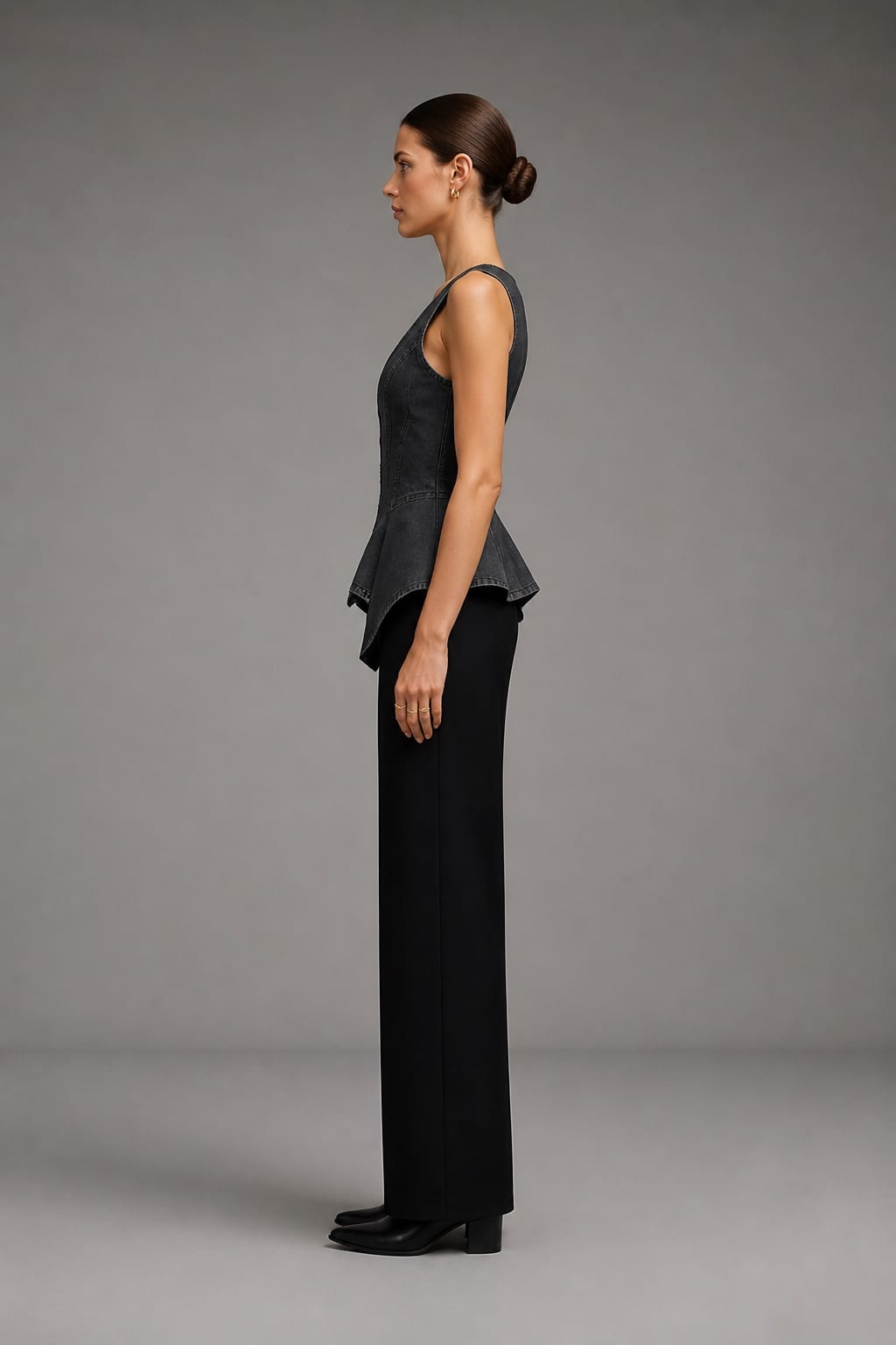 Arc Peplum Vest — Side view