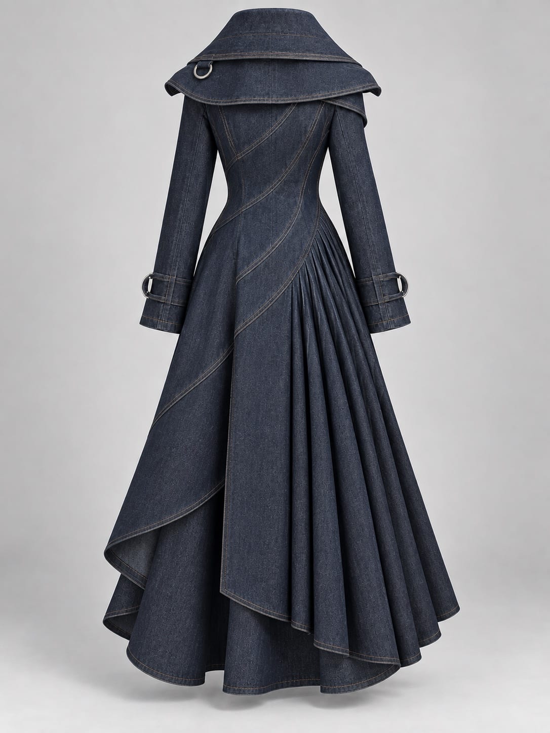 Helix Pleat Coat — Back view
