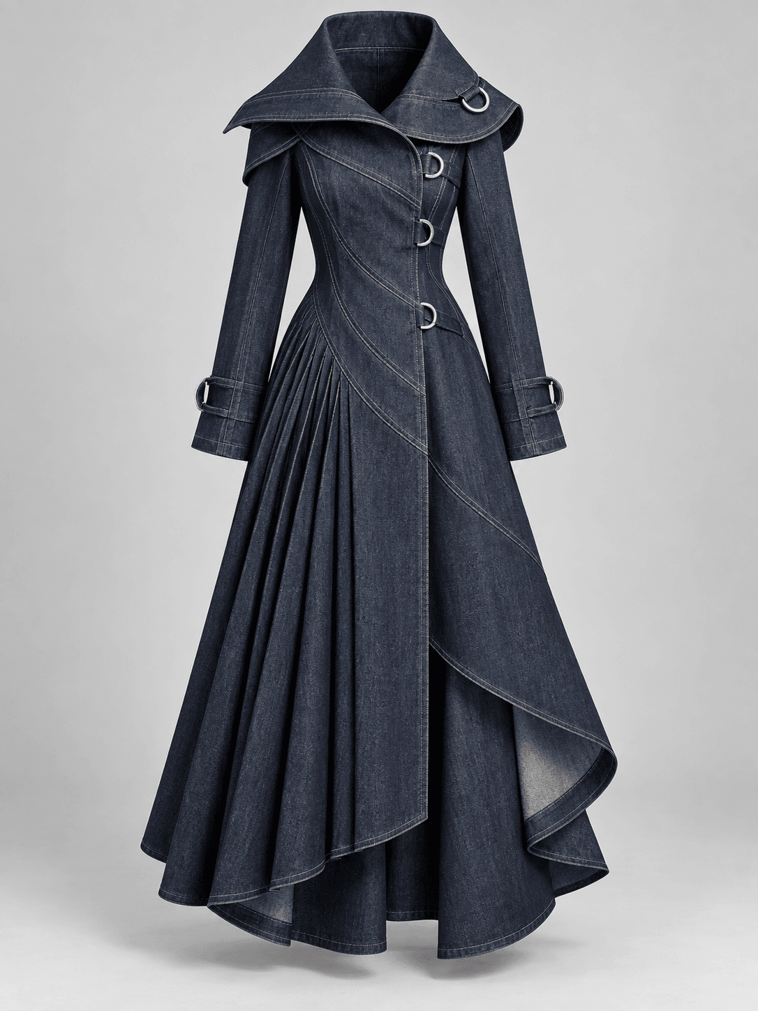 Helix Pleat Coat — Front view