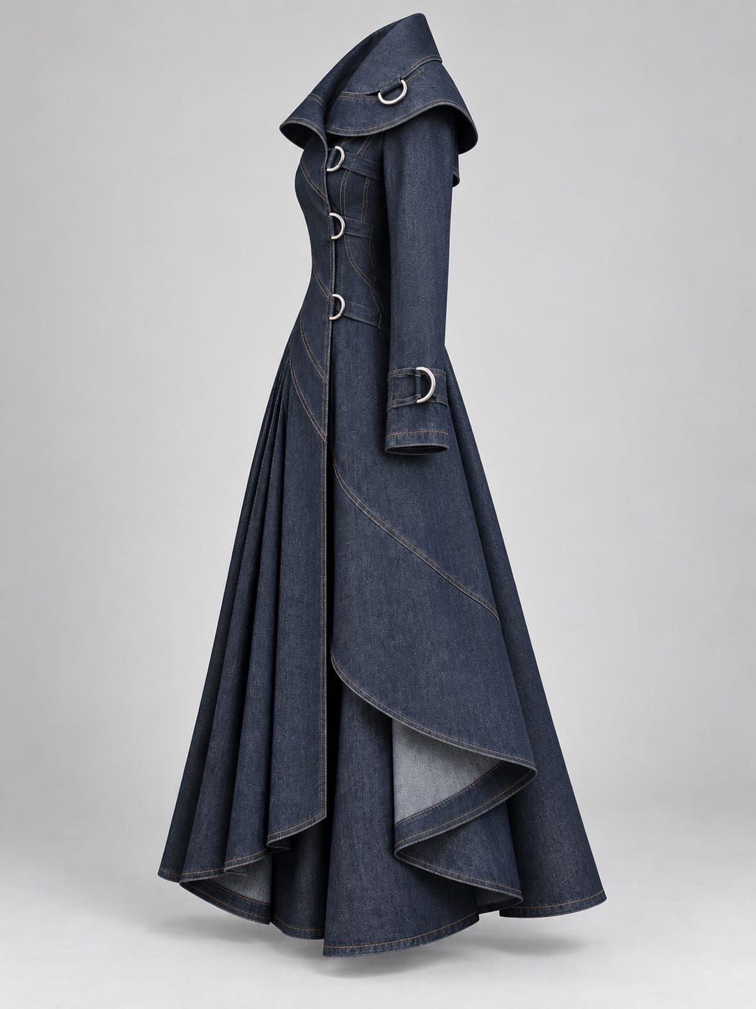 Helix Pleat Coat — Side view