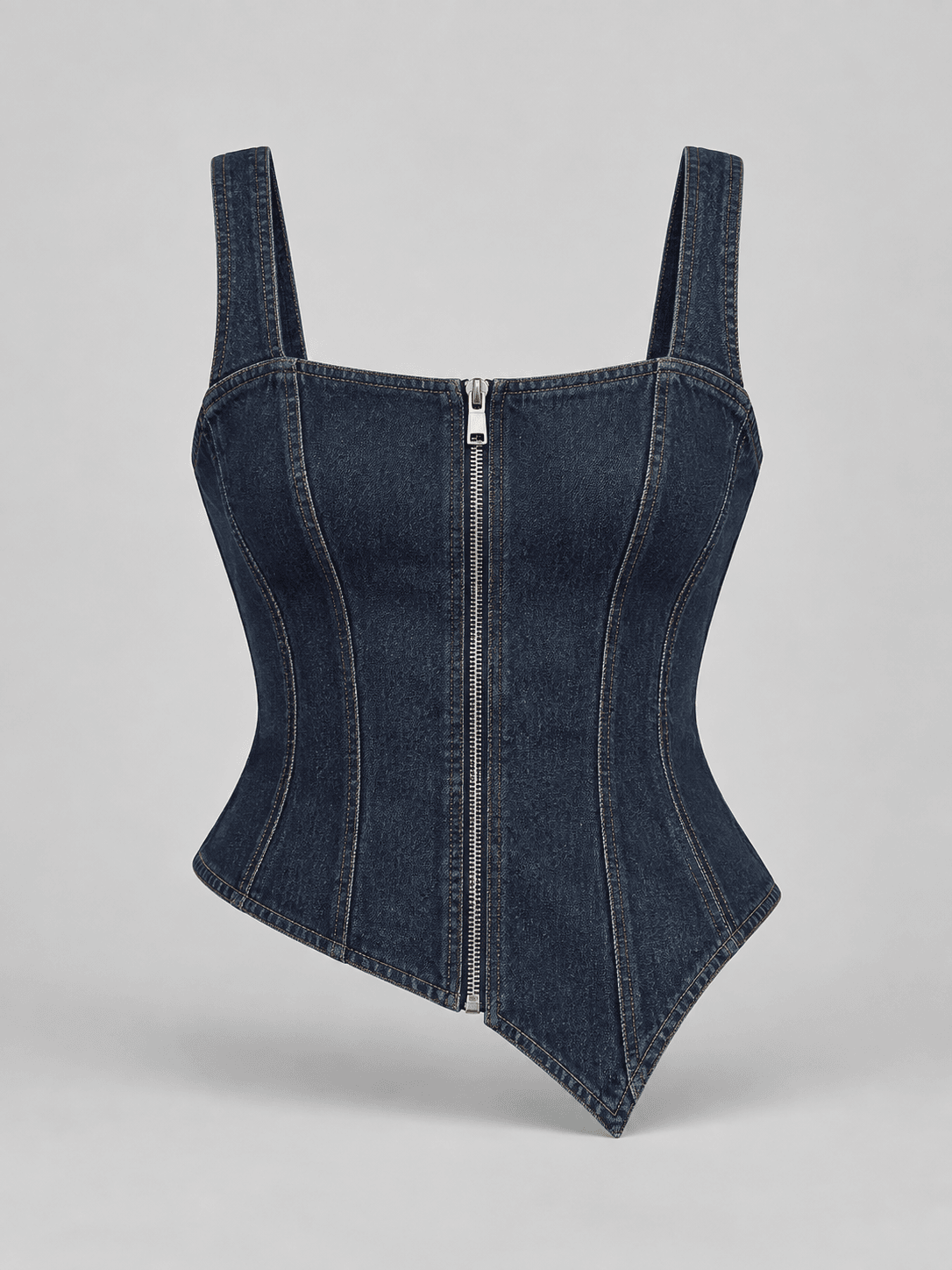 Contour Zip Corset — Studio render
