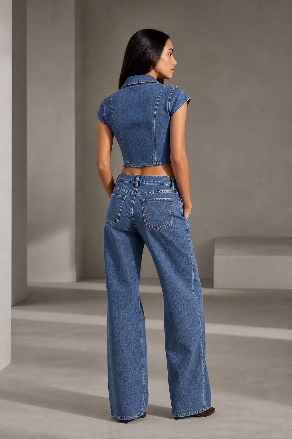 Echo Cropped Shirt — Back view