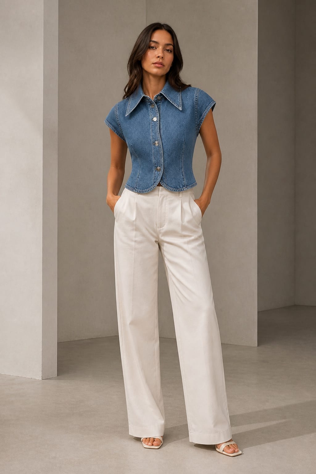 Echo Cropped Shirt — Front view
