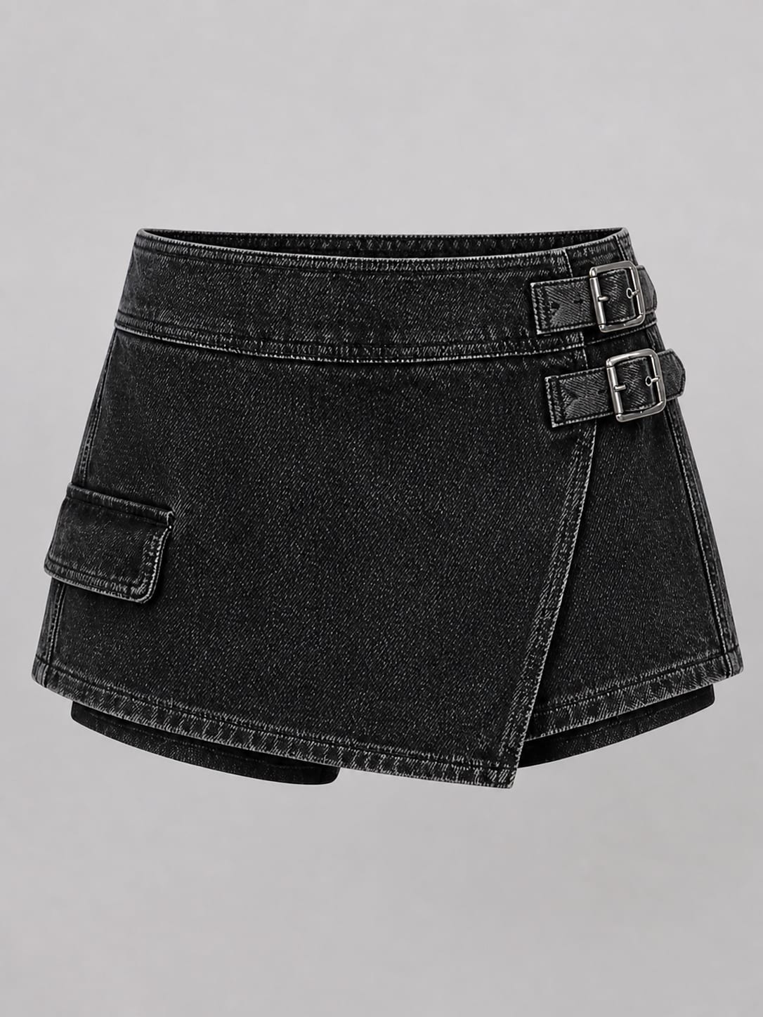 Frame Micro Cargo Skort — Studio render