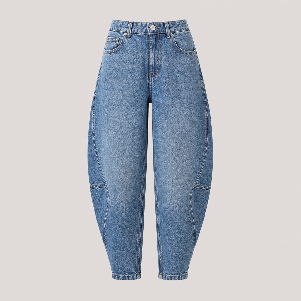 Frequency Barrel Jean — Studio render