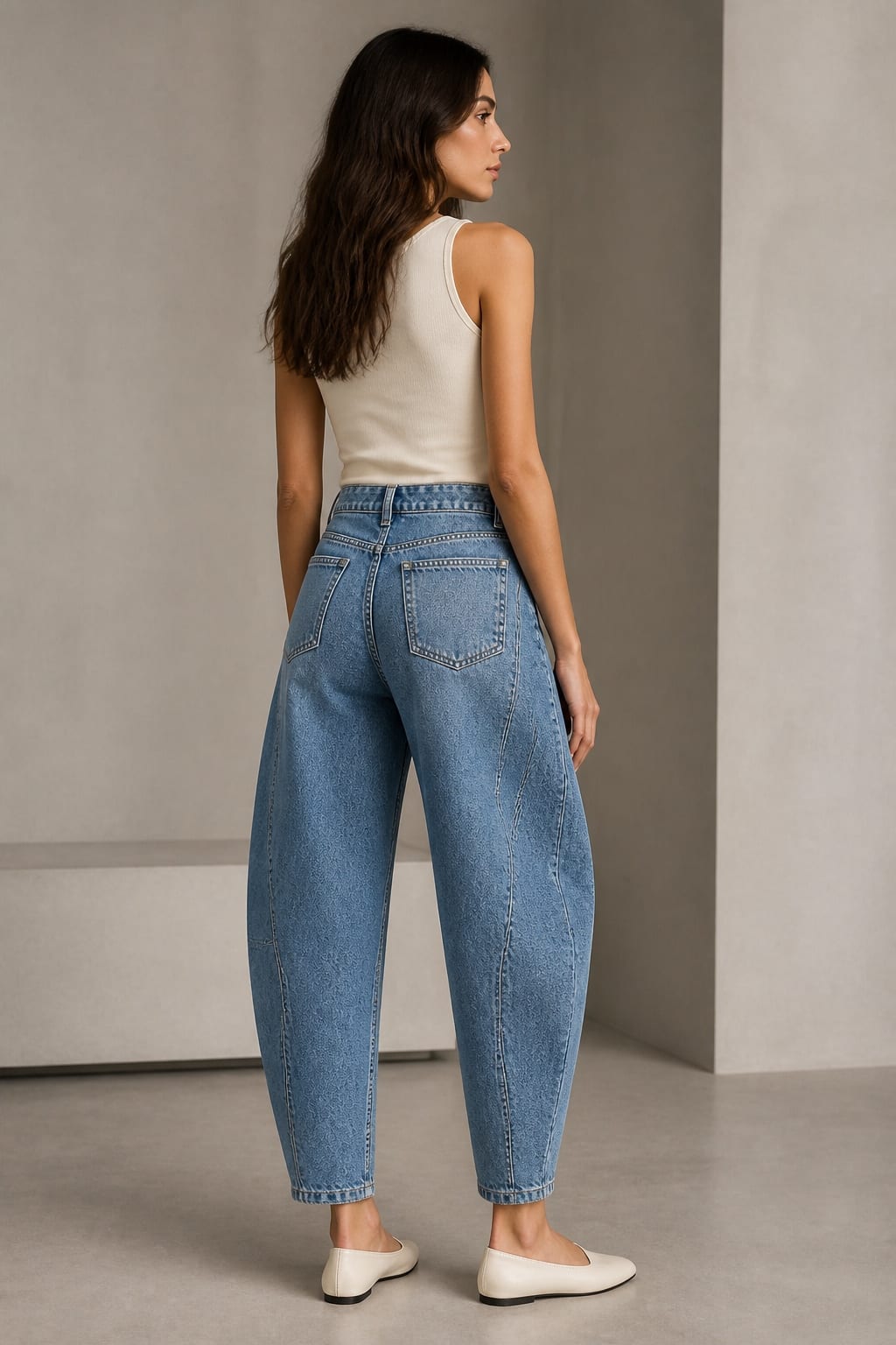 Frequency Barrel Jean — Back view