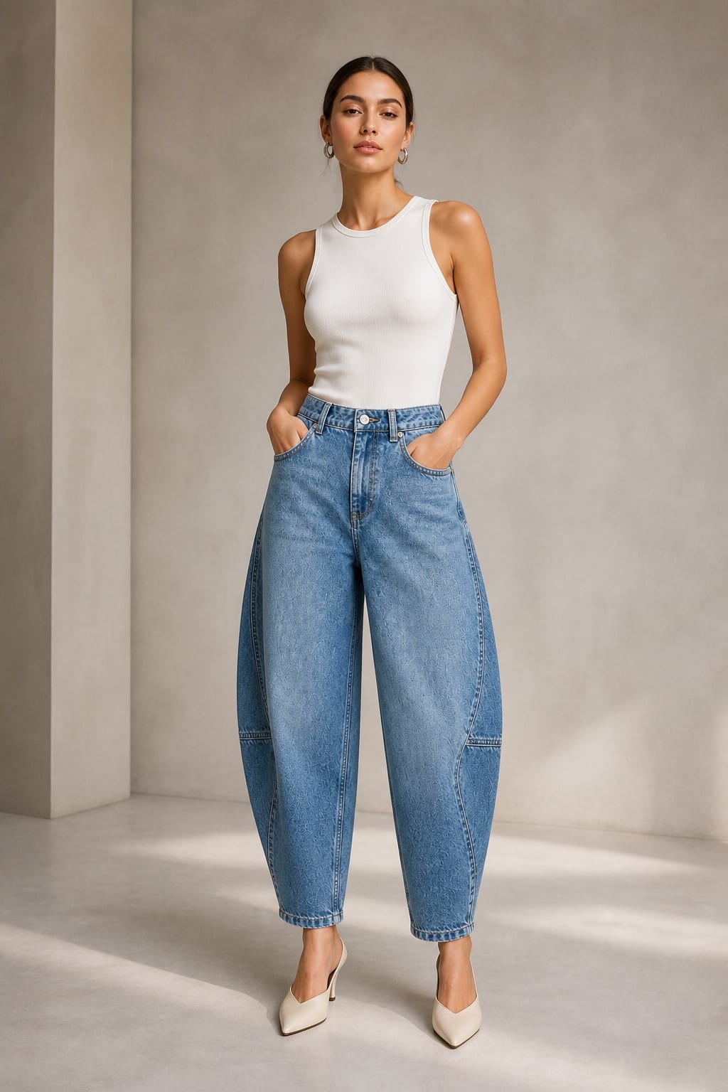 Frequency Barrel Jean — Front view