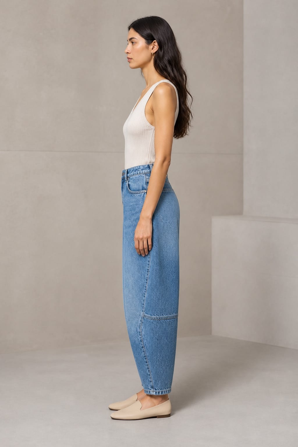 Frequency Barrel Jean — Side view