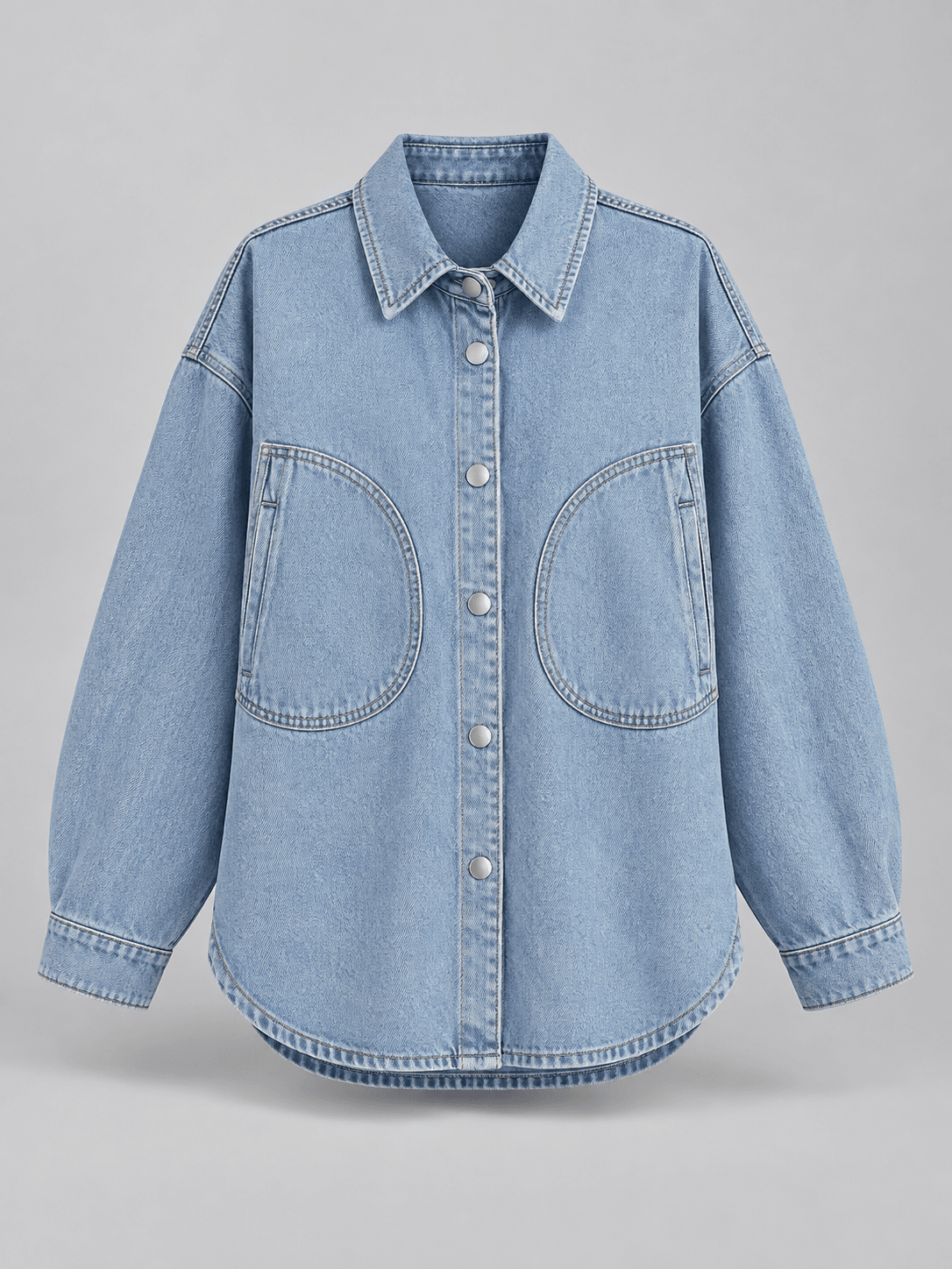 Halo Curve Shacket — Studio render