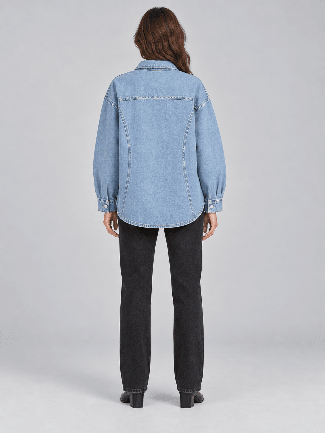 Halo Curve Shacket — Back view