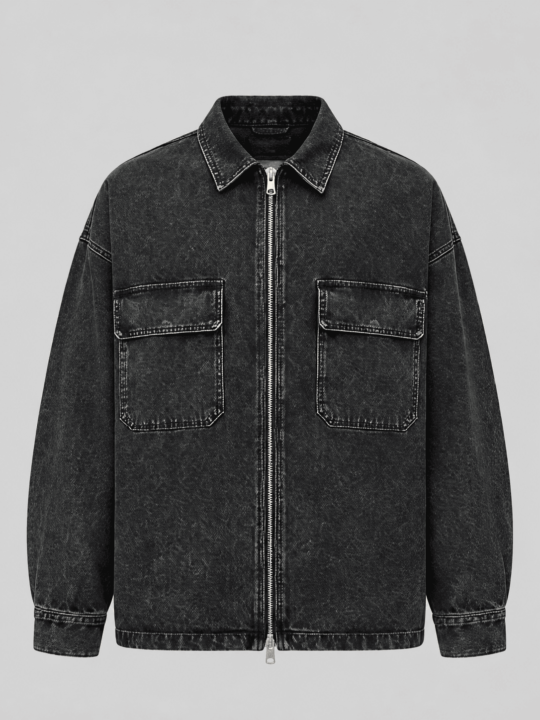 Current Zip Overshirt — Studio render