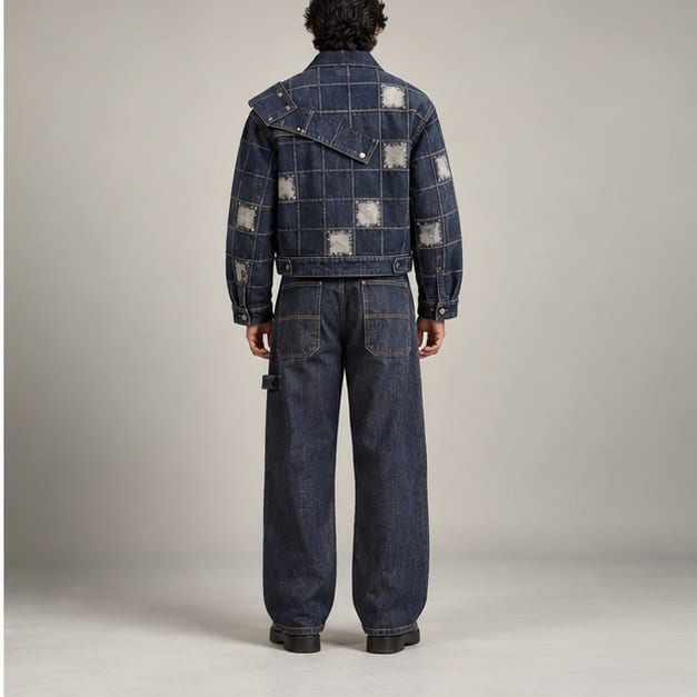 Pilgrim Grid Jacket — Back view