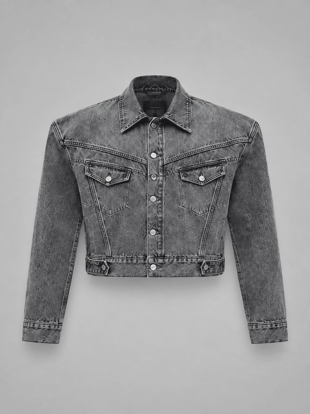 Static Cropped Trucker — Studio render