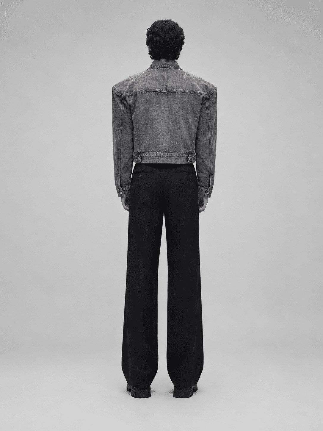 Static Cropped Trucker — Back view
