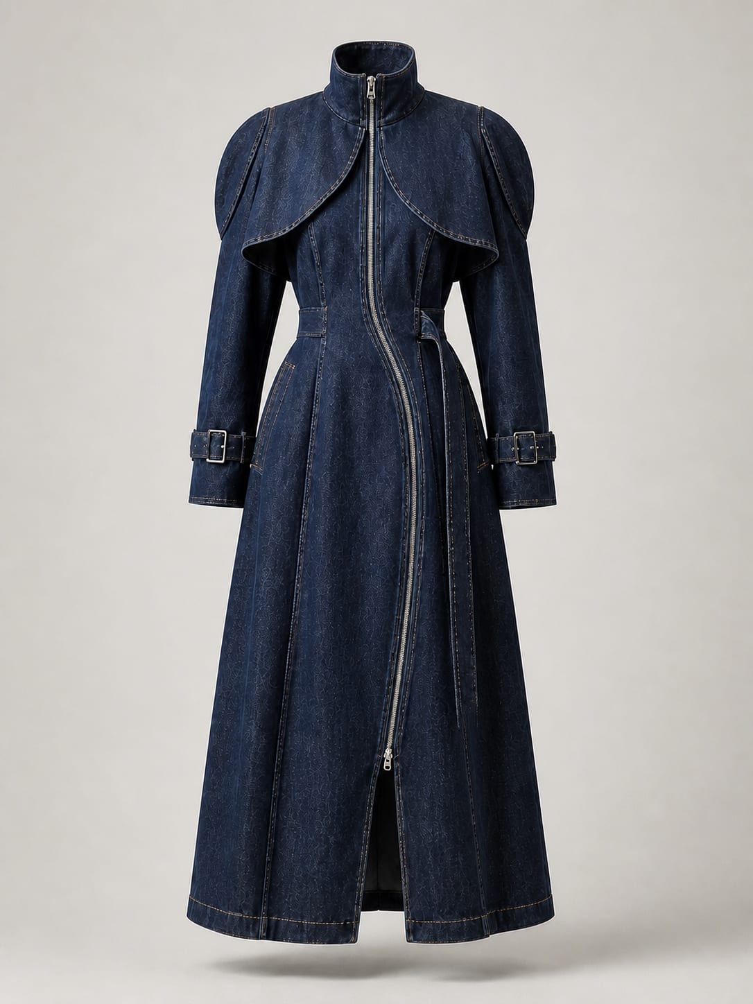 Meridian Zip Trench — Studio render