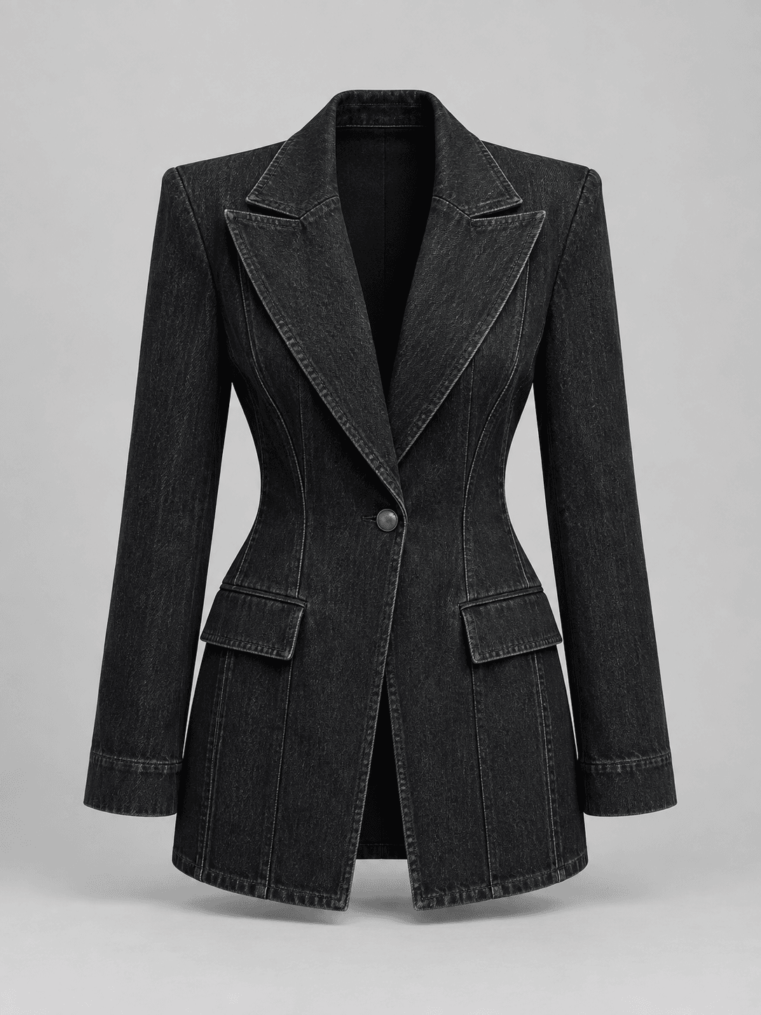 Noir Frame Blazer — Studio render