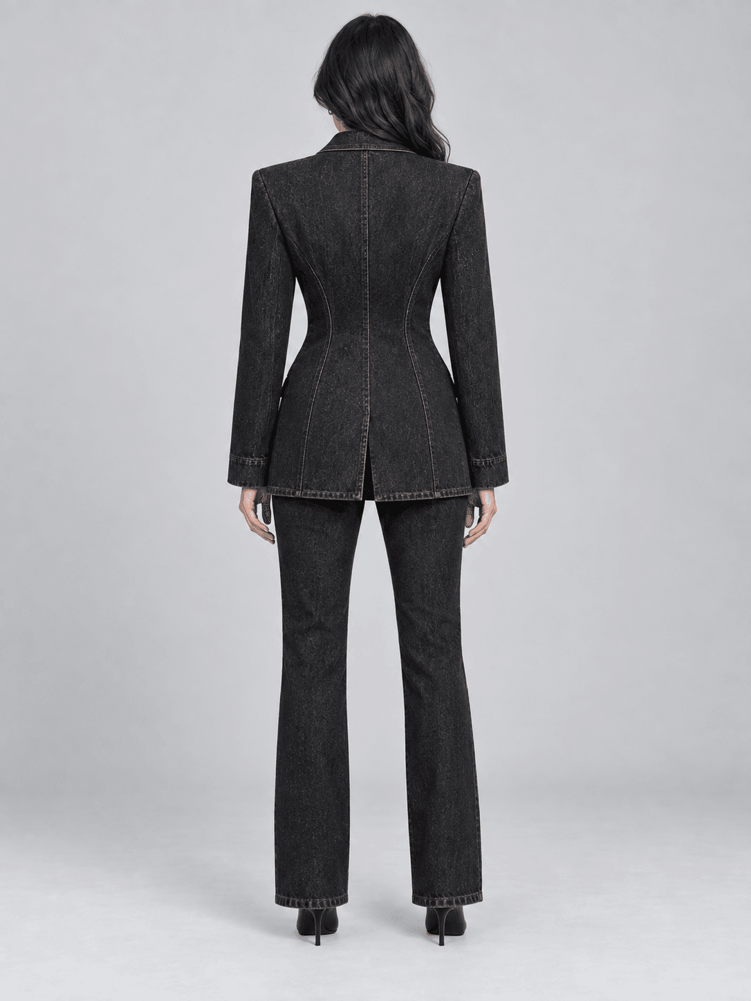 Noir Frame Blazer — Back view