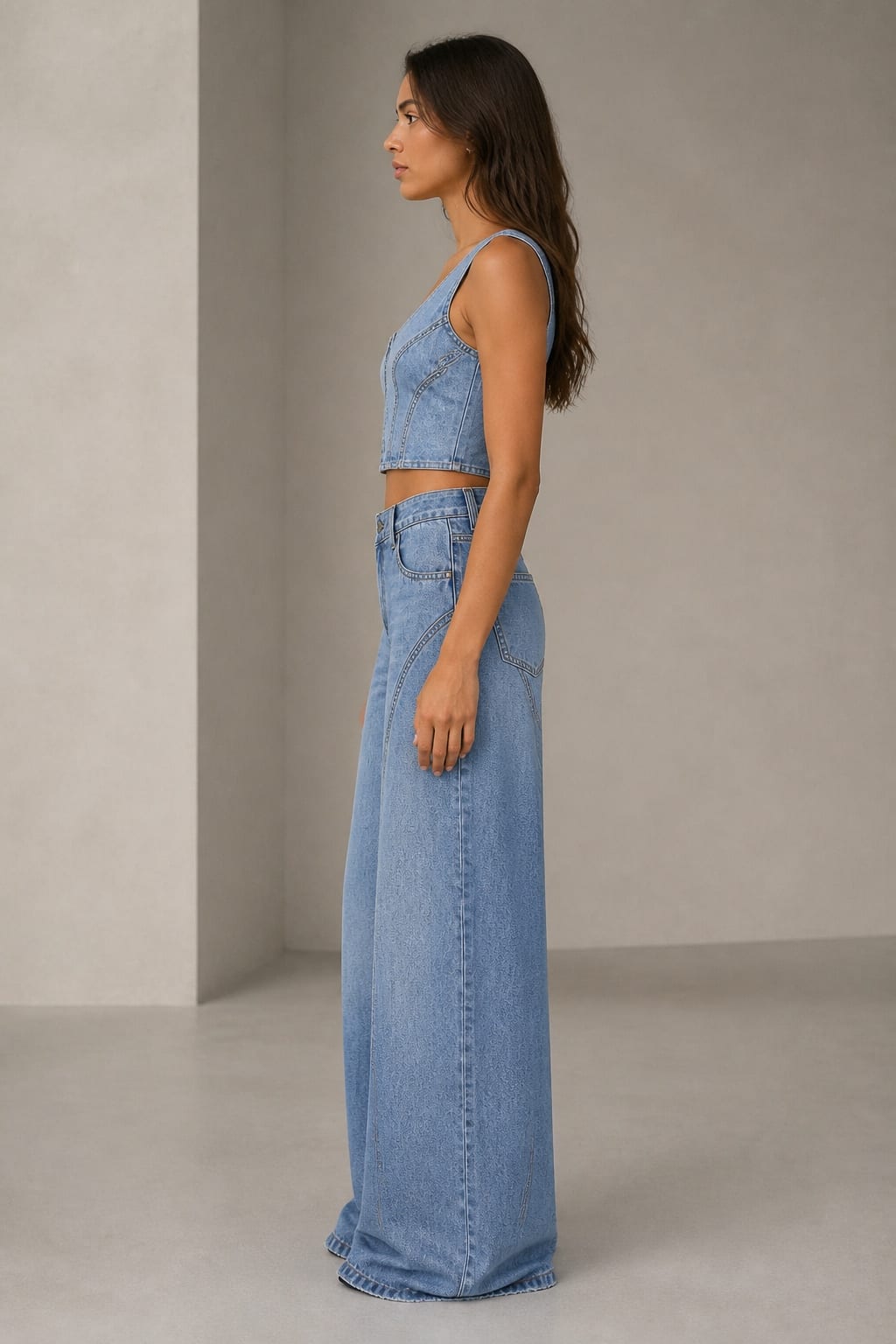 Parallel Denim Set — Side view