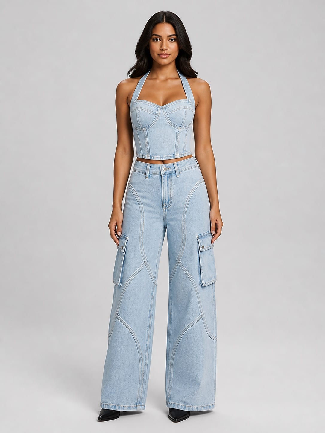 Phase Denim Set — Front view