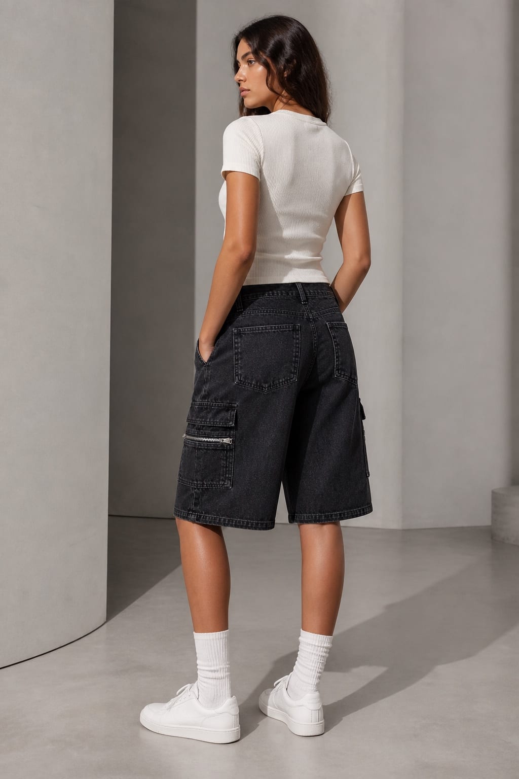 Relay Cargo Jort — Back view