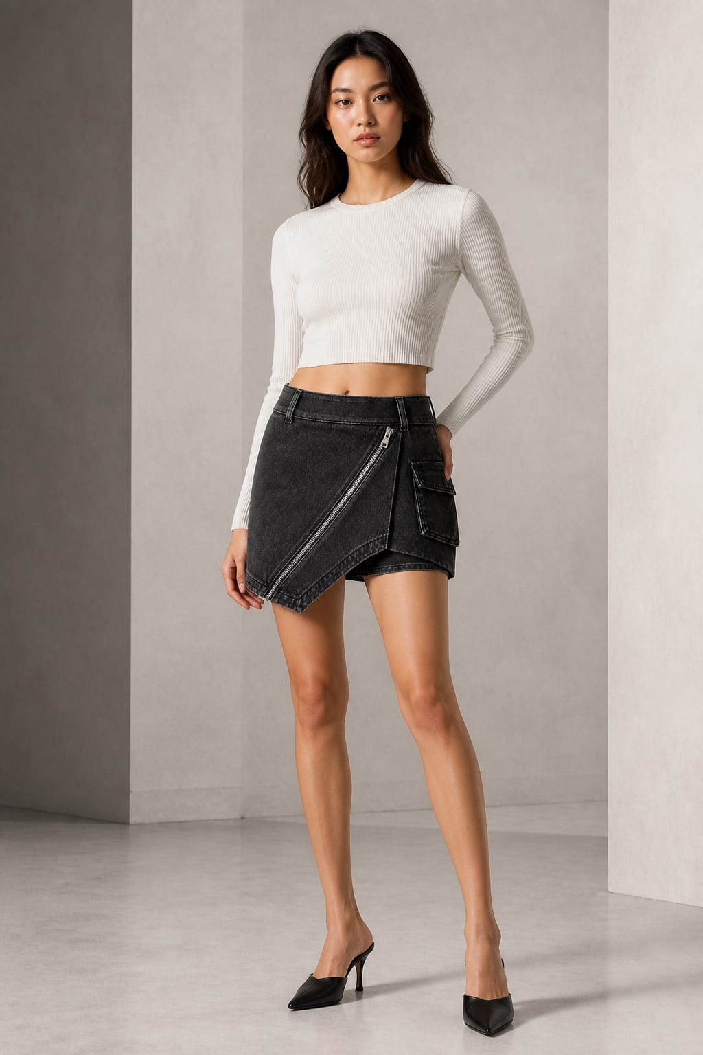 Signal Zip Skort — Front view
