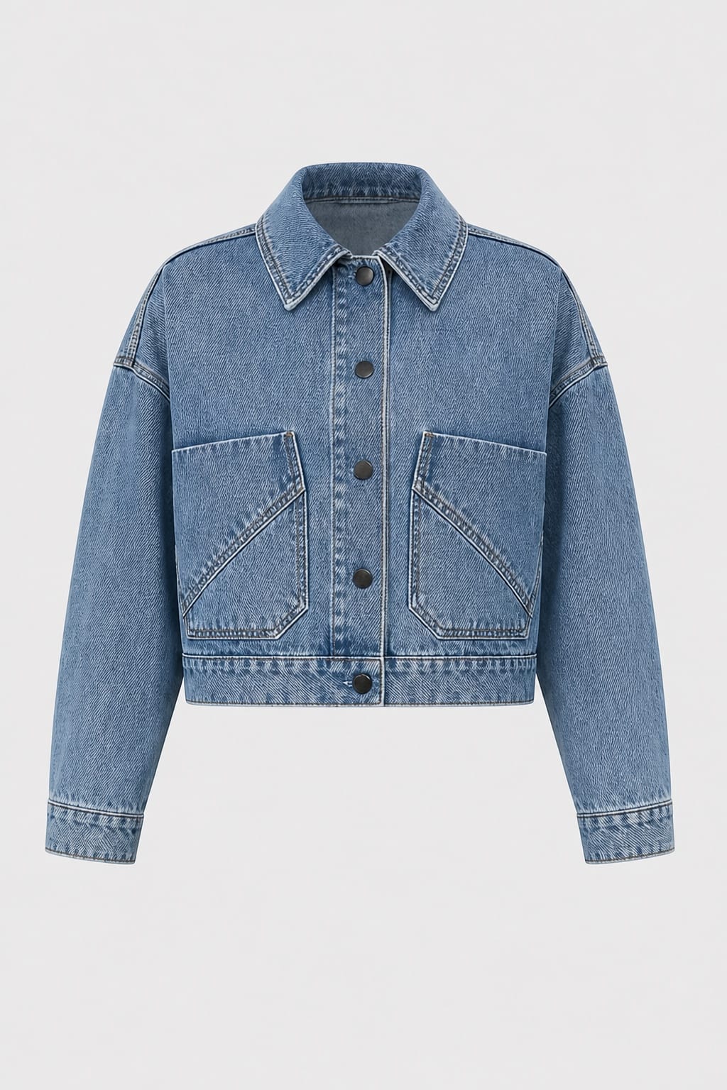 Vector Cropped Shacket — Studio render