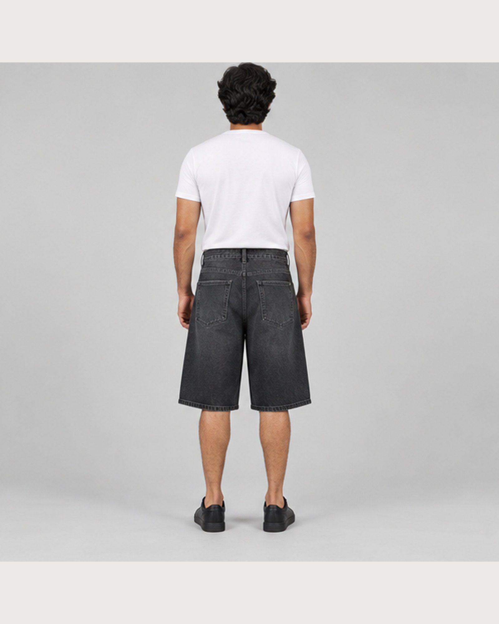 Dock Black Jort — on model, back