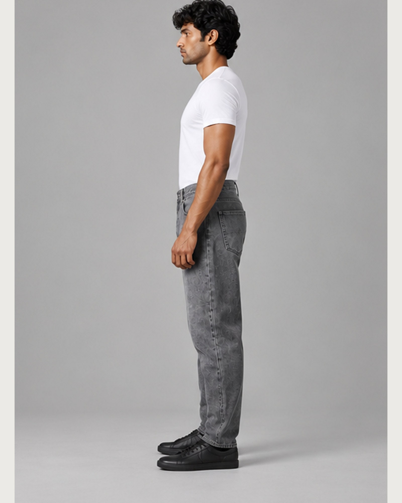 Static Taper Jean — on model, side