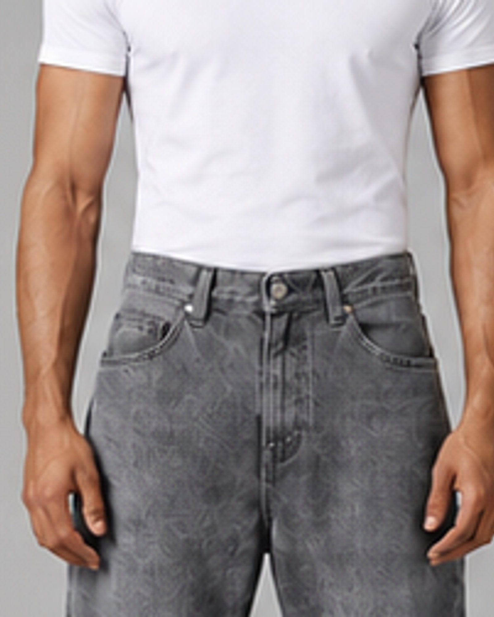 Static Taper Jean — waist and construction detail