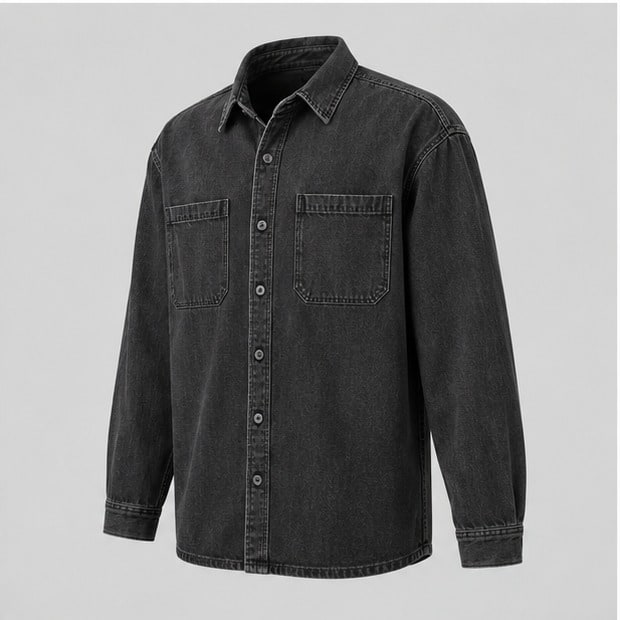 Transit Denim Overshirt — view 2