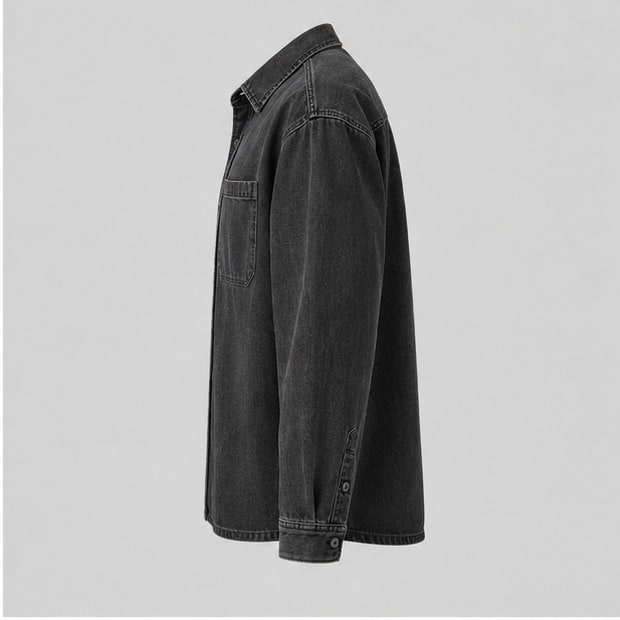 Transit Denim Overshirt — view 3