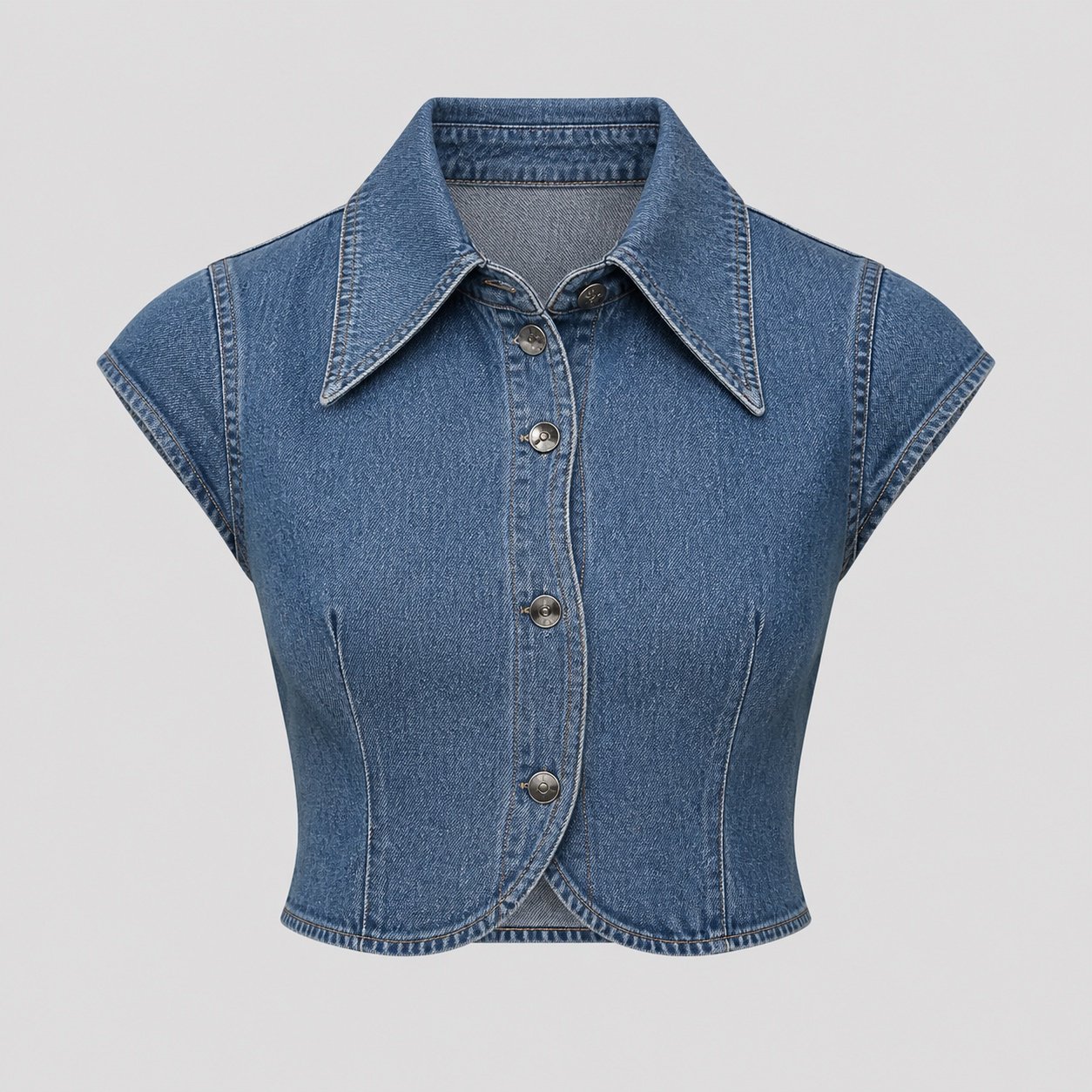 Original LABL studio render — Echo Cropped Shirt